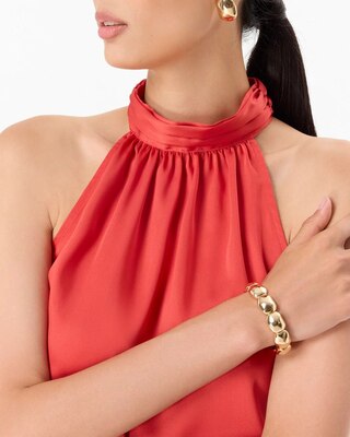 Mockneck Satin Shell click to view larger image.