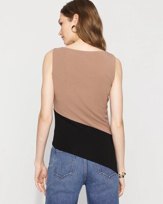 Colorblocked Asymmetric Hem Tank click to view larger image.