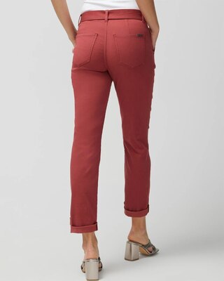 Pret High-Rise Belted Straight Cropped Pant