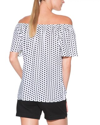 Outlet WHBM Polka-Dot Off-The-Shoulder Blouse