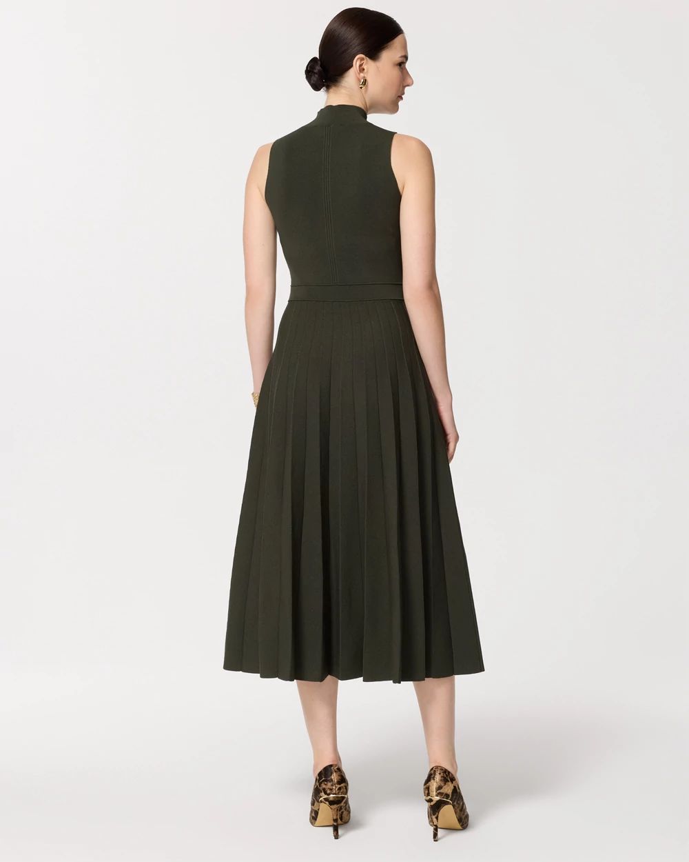 Sleeveless Sweater Midi Dress click to view larger image.