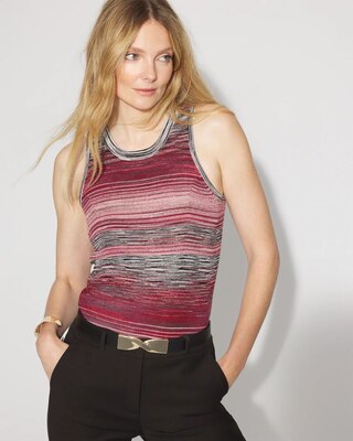 Petite Space-Dyed Sweater Tank Top