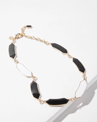 Black + White Collar Necklace