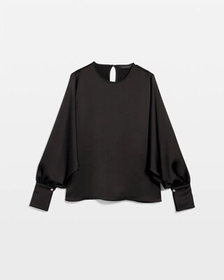 Cape Sleeve Satin Blouse click to view larger image.