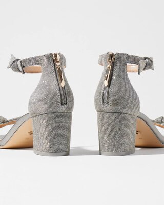 Sparkle Bow Block Heel