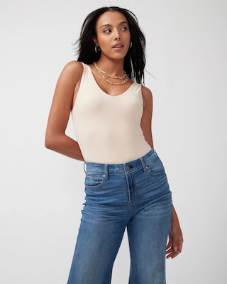 WHBM FORME™ All Ways Stretch Dual Neck Tank click to view larger image.