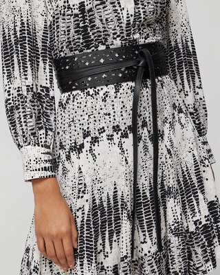 Black Cut Out Obi Belt