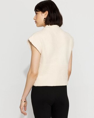 Petite Mock Neck Sweater Vest click to view larger image.