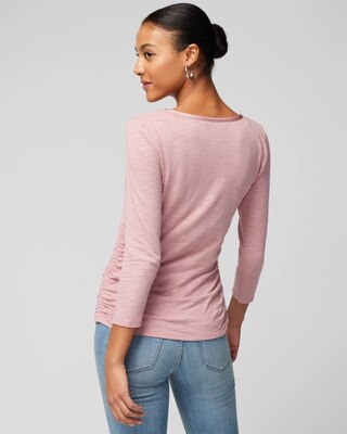 Shirred Scoop Neck Tee click to view larger image.