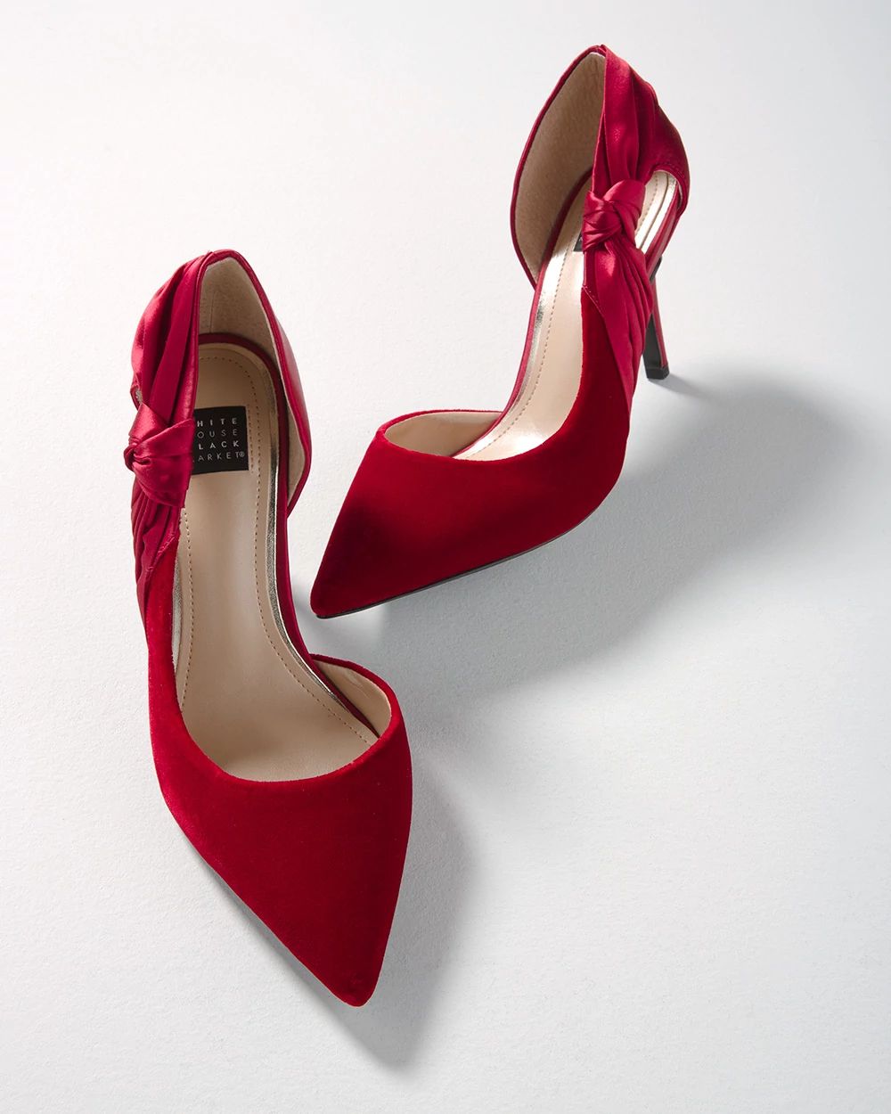Red velvet pumps top