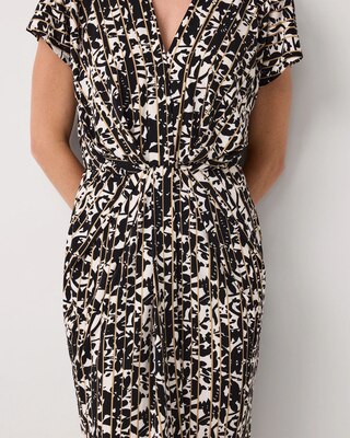 Matte-Jersey Pleated Dress click to view larger image.