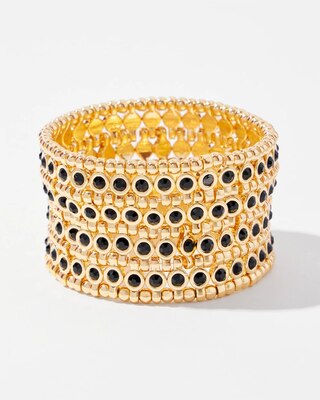 Jet Stone Stretch Bracelet click to view larger image.