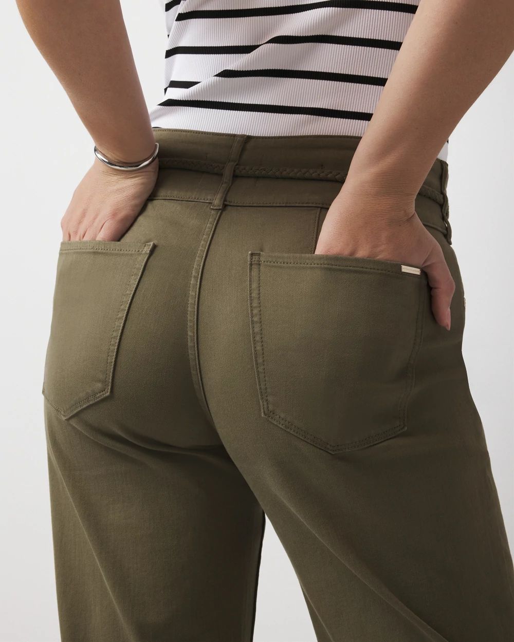 Curvy Extra High-Rise Pret Braided Trouser Pant