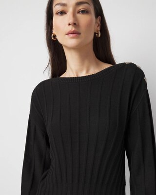 Cashmere Blend Ribbed Sweater click to view larger image.