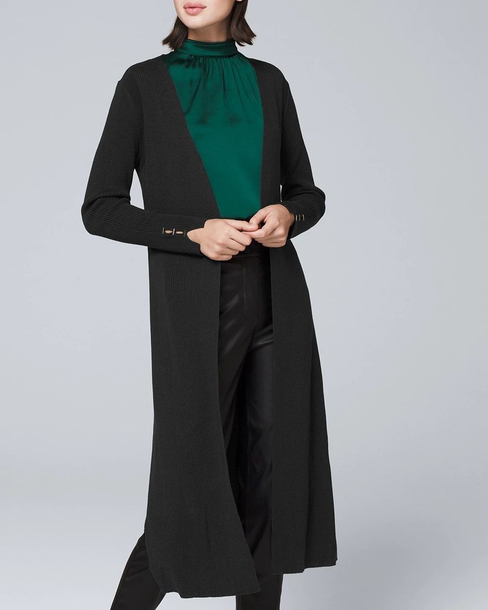 Modern Ribbed Duster Cardigan
