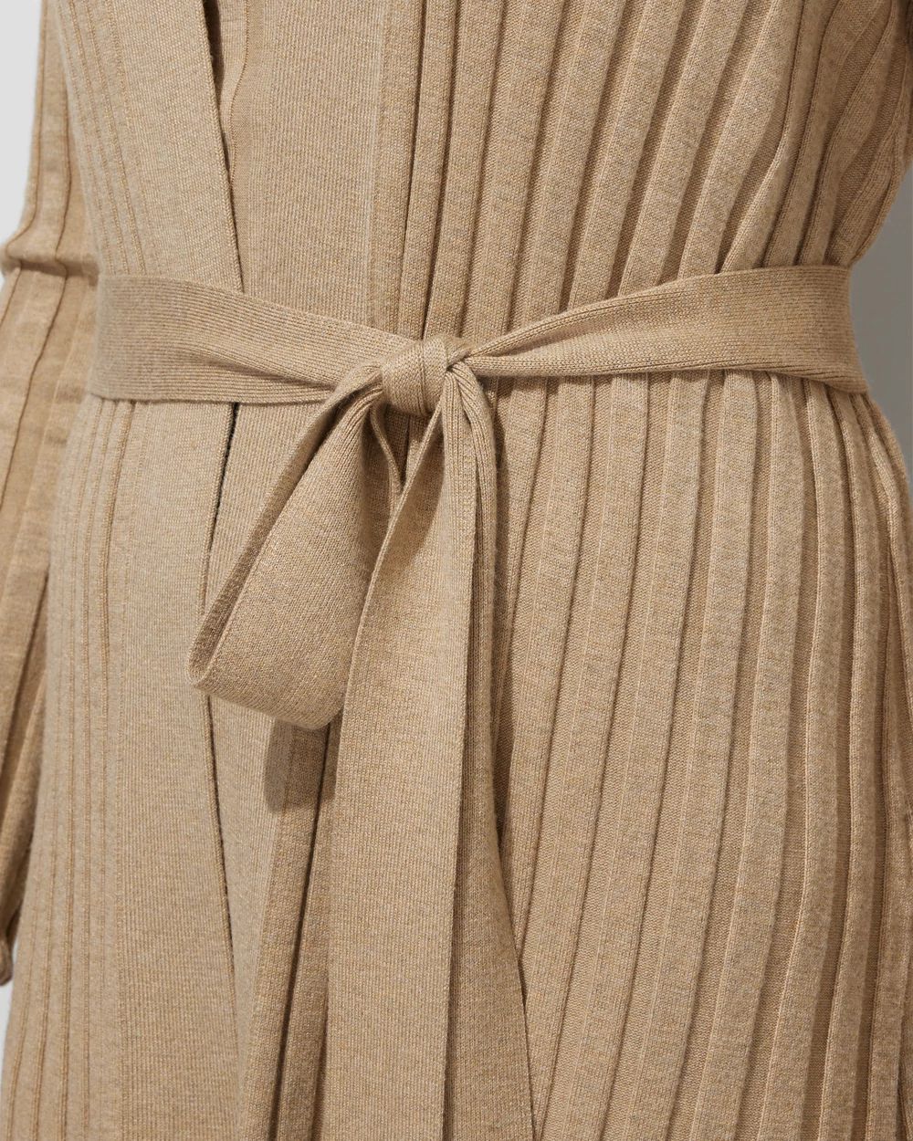 Outlet WHBM Wide-Rib Long Belted Cardigan
