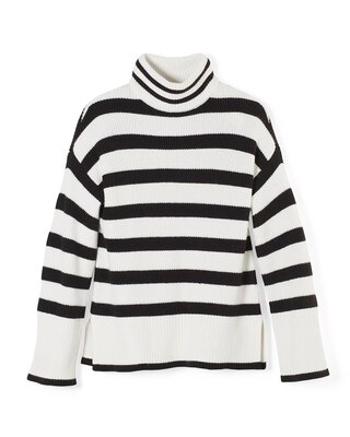 Mock-Neck Stripe Pullover