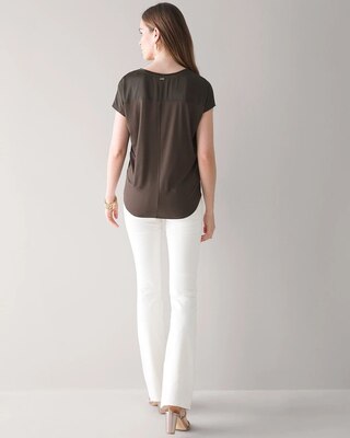 Woven Front Jetsetter Tee