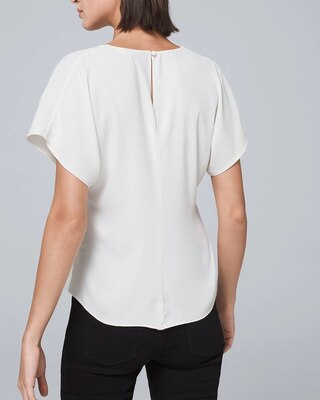 LACE-TRIM DOLMAN BLOUSE