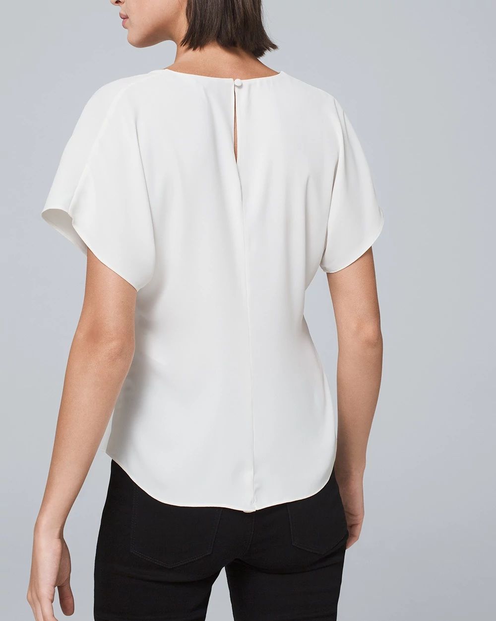 LACE-TRIM DOLMAN BLOUSE