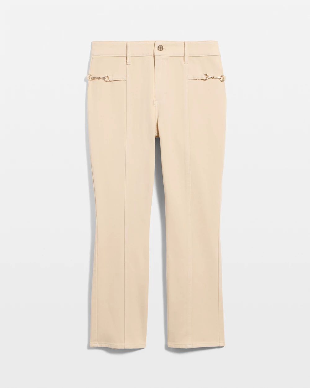 Horsebit High-Rise Kick Flare Jean
