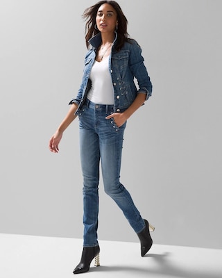 High-Rise Everyday Soft Denim™ Grommet Pocket Slim Jeans