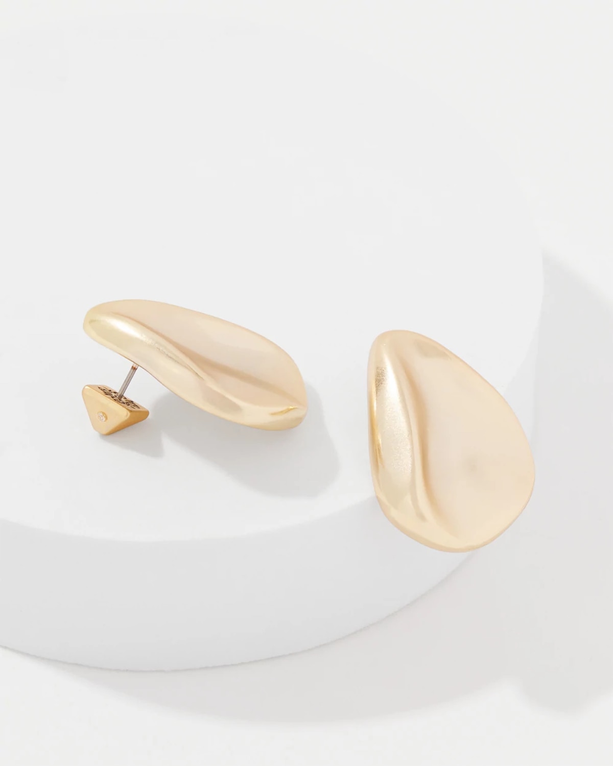 White House Black Market Pillowy Petal Studs |  In Gold