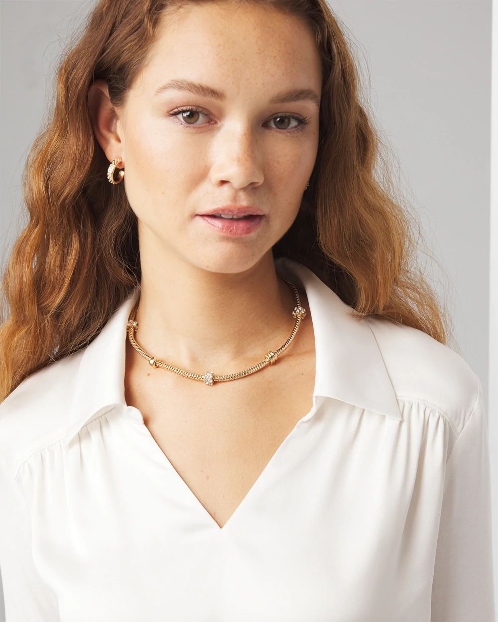 Woven Front Tee