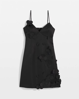 Floral Appliqué Mini Dress click to view larger image.
