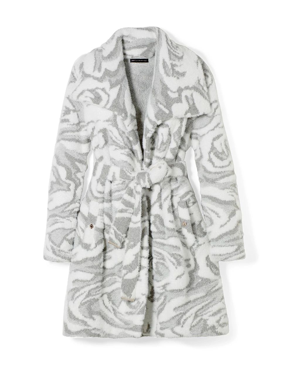 Jacquard Sweater Coat
