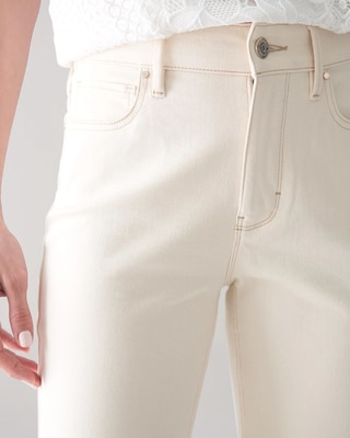 Petite High-Rise Natural Boot Cut Cropped Jeans click to view larger image.