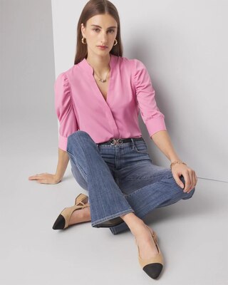Ruched Sleeve Shirt click to view larger image.