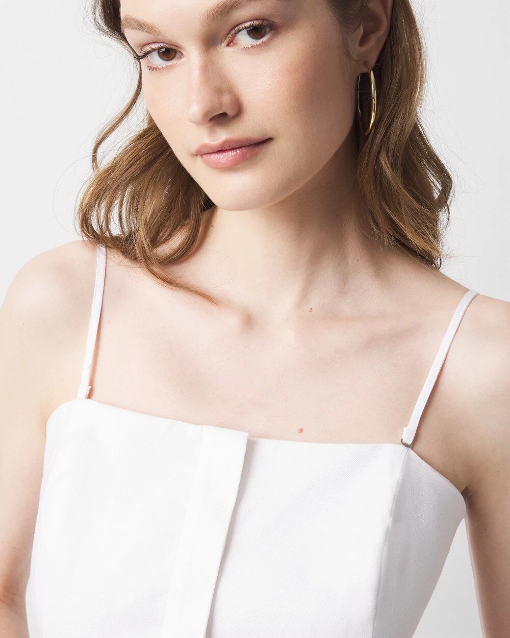 Linen-Blend Belted Bustier - image 3