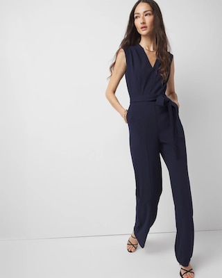 Wide Leg Belted Jumpsuit