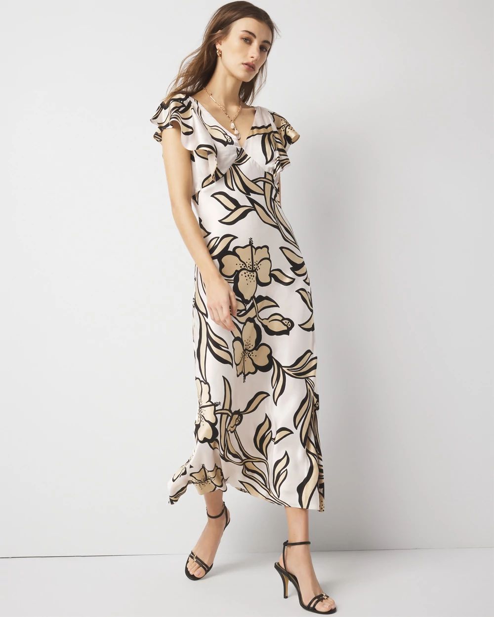 Petite Satin Slip Maxi Dress