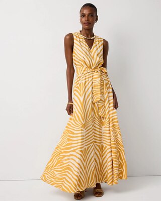 Crepe Sleeveless Maxi Dress
