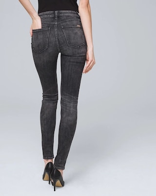 Skinny High-Rise Ankle Jeans with Front Seam Detail click to view larger image.
