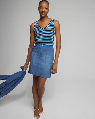 Outlet WHBM Double V-Neck Tank