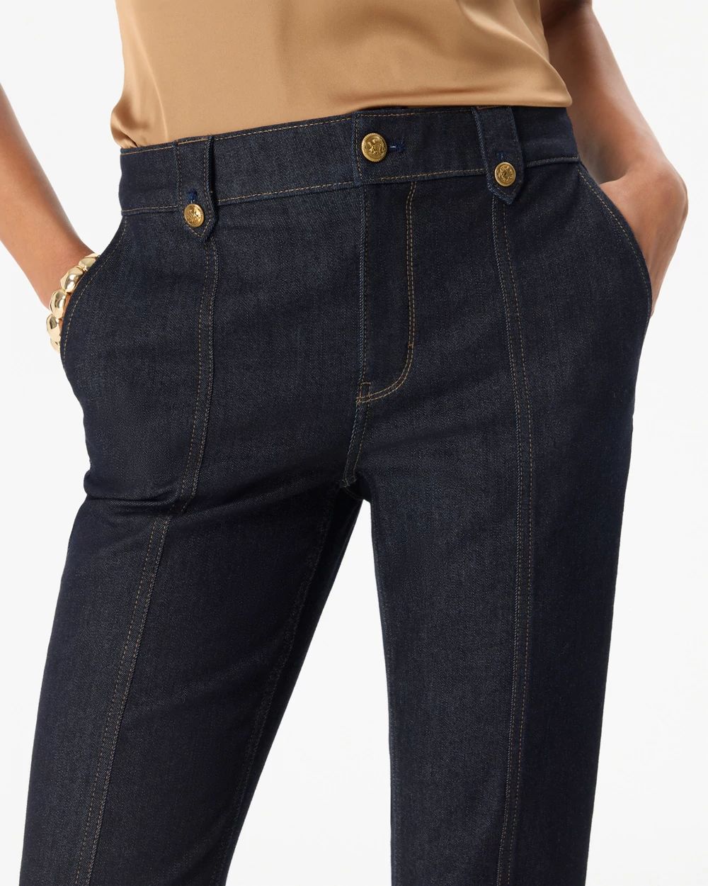 Cuffed High-Rise Flare Jean click to view larger image.