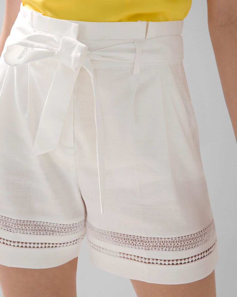 High-Rise Linen Shorts