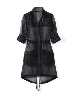 Mesh Organza Trench Coat