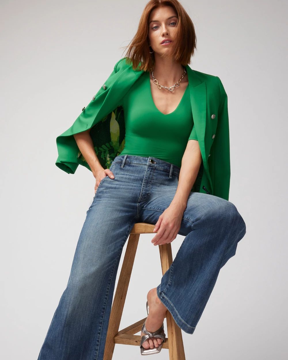 WHBM® FORME Elbow-Sleeve Top