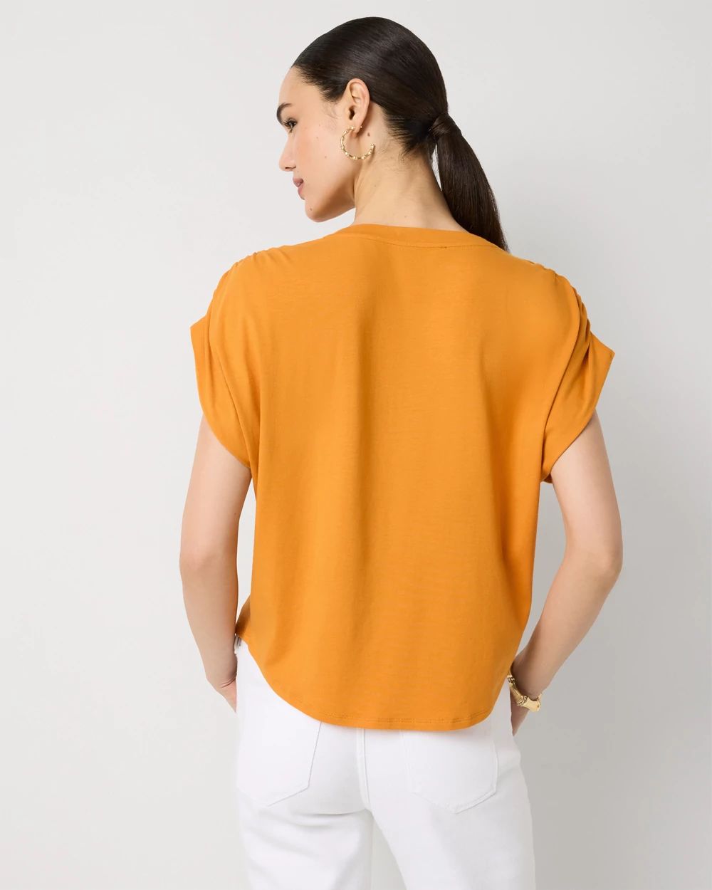 Ruched Shoulder Tee click to view larger image.