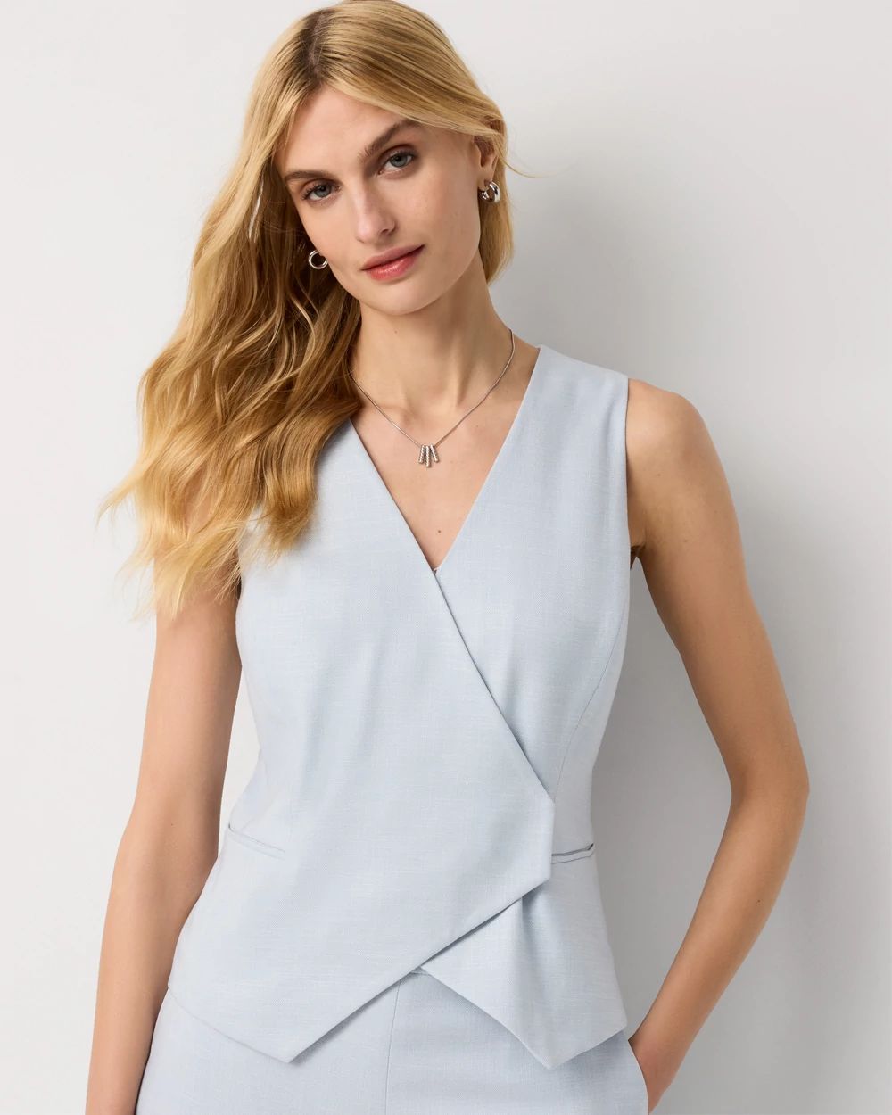 Crosshatch Surplice Vest