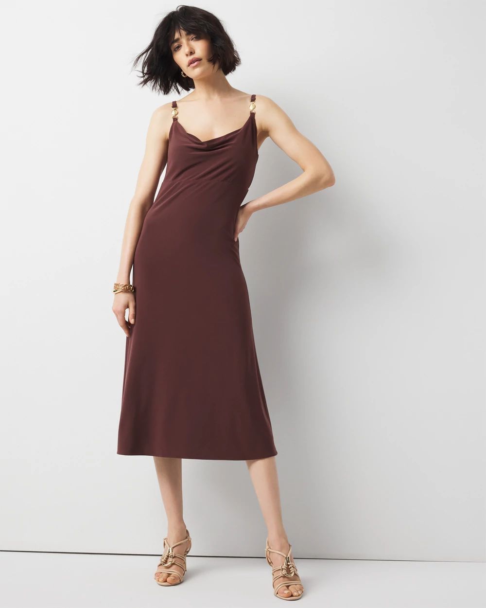Cowl Neck Slip Dress