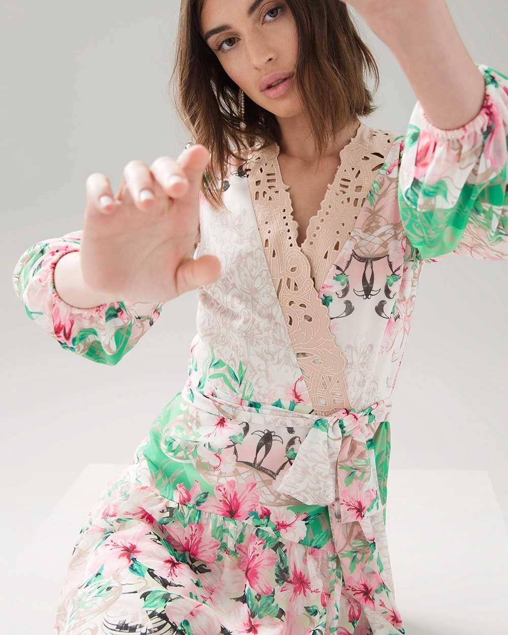 Drama Sleeve Floral Maxi Dress