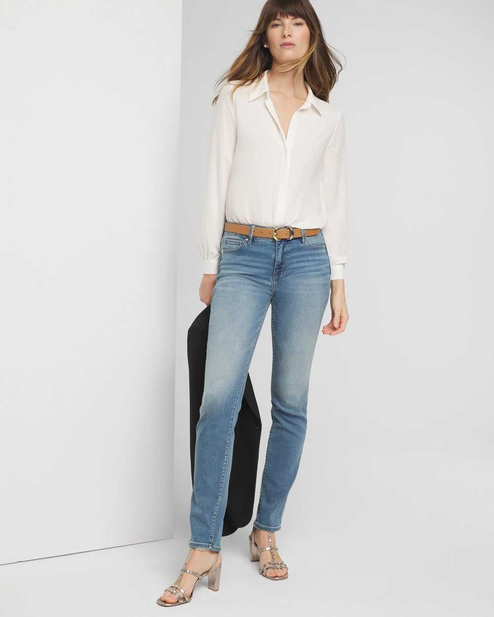 Petite Mid-Rise Everyday Soft Denim  Slim Jeans