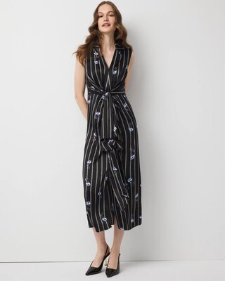 Petite Drape Front Satin Midi Dress