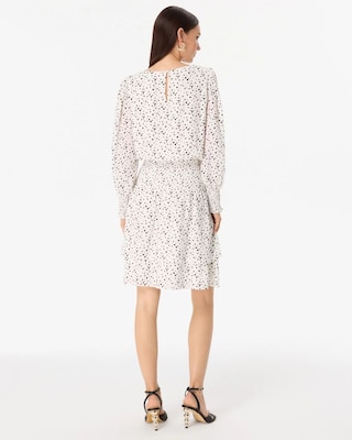 Smocked Blouson Mini Dress click to view larger image.
