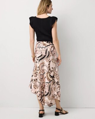 Petite Satin Slip Midi Skirt click to view larger image.